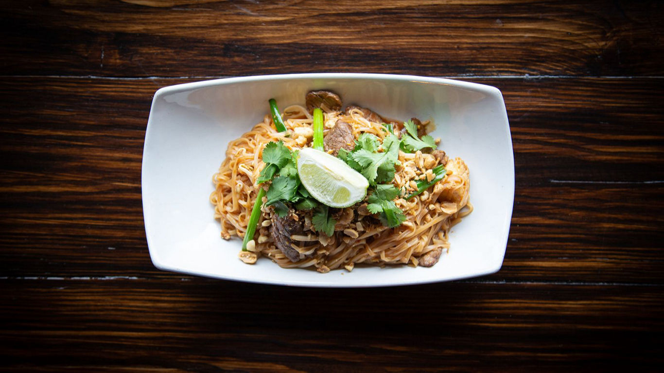 Pad Thai Noodles Recipe Made Lighter With Zucchini Noodles
